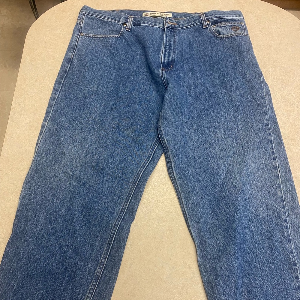 Vintage Harley Davidson Mens Blue Jeans Size 42x30 Motorcycle Biker USA